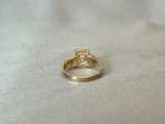 Cushion Lab Grown Diamond Ring | Ornate Thick Band | 14K Gold | Four Accent Diamonds - Image 5