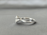 Round Solitaire Six-Claw Ring | Classic Plain Band | Timeless Design | Lab-Grown Diamond - Image 4