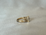 Cushion Lab Grown Diamond Ring | Ornate Thick Band | 14K Gold | Four Accent Diamonds - Image 3