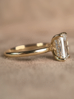 Radiant Cut Minimalist Ring | Hidden Halo Design | Modern Solitaire | Lab-Grown Diamond - Image 4