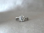 Round Solitaire Six-Claw Ring | Classic Plain Band | Timeless Design | Lab-Grown Diamond