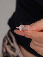 2-Carat Lab-Grown Oval Diamond Ring: D Color, VS1 Clarity in 14K White Gold - Image 3