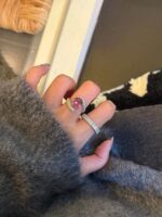 2.75-Carat Pink Tourmaline Ring: VS1 Clarity with Round-Cut Accents in 14K White Gold