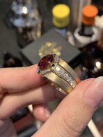 5.64-Carat Natural Rubellite Ring: Vivid Red-Pink in 14K Gold - Image 3
