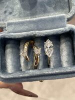 2-Carat Lab-Grown Marquise-Cut Diamond Ring: E Color, VVS2 Clarity with Triangle Accents in 18K Gold - Image 3