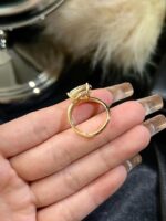 2-Carat Lab-Grown Pear Diamond Ring: E Color, VVS2 Clarity in 14K Gold - Image 2