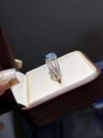4.23-Carat Lab-Grown Aquamarine Ring: VS1 Clarity in 14K Gold - Image 2