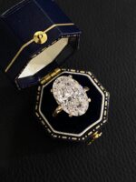 7.7-Carat Lab-Grown Oval Diamond Ring: E Color, VVS2 Clarity in 18K Gold