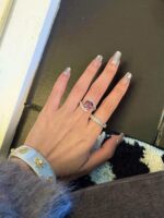 2.75-Carat Pink Tourmaline Ring: VS1 Clarity with Round-Cut Accents in 14K White Gold - Image 4