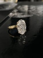 7.7-Carat Lab-Grown Oval Diamond Ring: E Color, VVS2 Clarity in 18K Gold - Image 2