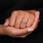 3-Carat Lab-Grown Oval Diamond Three-Stone Ring: 0.3ct Round Accents in 14K White Gold - Image 2