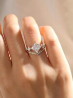 3.2-Carat Lab-Grown Princess Cut Diamond Multi-Band Ring: E Color, VS1 Clarity in 14K Yellow Gold - Image 2