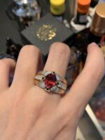 5.64-Carat Natural Rubellite Ring: Vivid Red-Pink in 14K Gold - Image 2