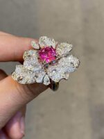 2.44-Carat Cushion-Cut Mahenge Spinel Ring: VS1 Clarity in 14K Gold