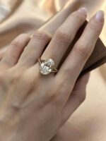 5-Carat Lab-Grown Oval Diamond Ring: E Color, VS1 Clarity in 18K Yellow Gold - Image 2