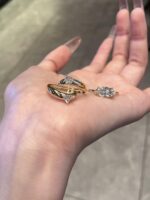 2-Carat Lab-Grown Marquise-Cut Diamond Ring: E Color, VVS2 Clarity with Triangle Accents in 18K Gold - Image 2