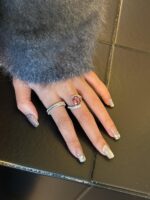 2.75-Carat Pink Tourmaline Ring: VS1 Clarity with Round-Cut Accents in 14K White Gold - Image 2