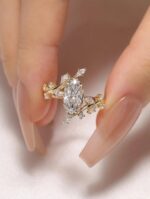 1.5-Carat Lab-Grown Marquise Diamond Twig Statement Ring - Image 3