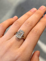 8.78-Carat Lab-Grown Elongated Emerald-Cut Diamond Ring: E Color, VS1 Clarity in 18K Gold - Image 2