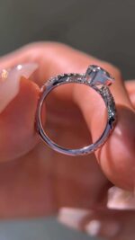 2-Carat Lab-Grown Pear Diamond Ring: D Color, VVS2 Clarity in 18K White Gold - Image 2