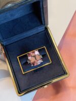 20-Carat Natural Pink Tourmaline Ring: Cushion Cut in 18K White Gold