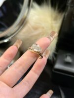 2-Carat Lab-Grown Pear Diamond Ring: E Color, VVS2 Clarity in 14K Gold - Image 4