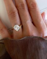3-Carat Lab-Grown Asscher-Cut Diamond Set: E Color, VS1 Clarity in 14K Gold - Image 2