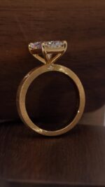 3.86-Carat Lab-Grown Radiant-Cut Diamond Ring: D Color, VVS2 Clarity in 14K Gold - Image 2