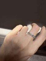 1.2ct Pear & 1.6ct Emerald-Cut Blue Diamond Lab-Grown Ring in 14K White Gold - Image 5