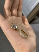 3-Carat Lab-Grown Pear Diamond Ring: D Color, VVS2 Clarity in 14K Yellow Gold - Image 3