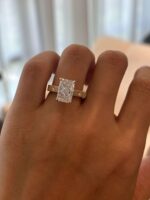 3.86-Carat Lab-Grown Radiant-Cut Diamond Ring: D Color, VVS2 Clarity in 14K Gold - Image 3