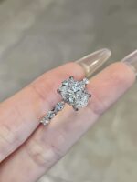 3-Carat Lab-Grown Oval Diamond Ring: D Color, VS1 Clarity in 14K Gold