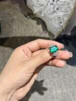 3.87-Carat Lab-Grown Emerald Ring: Emerald Cut VS1 Clarity in 14K White Gold - Image 2
