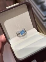 4.23-Carat Lab-Grown Aquamarine Ring: VS1 Clarity in 14K Gold