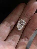 7.7-Carat Lab-Grown Oval Diamond Ring: E Color, VVS2 Clarity in 18K Gold - Image 3