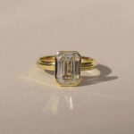 3-Carat Lab-Grown Emerald-Cut Diamond Ring: D Color, VVS2 Clarity in 14K Yellow Gold